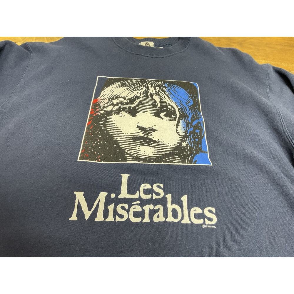 Vintage 1986 Les Misérables Broadway Musical Crewneck Sweatshirt USA Size XL - Picture 3 of 8